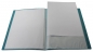 Preview: EXXO by HFP Sichtbuch / Sichthüllenmappe, A4, aus PP, mit 10 fest eingeschweißten und oben offenen Klarsichthüllen, mit Einschubtasche auf der Vorderseite, Farbe: transparent türkis – 1 Stück