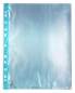 Preview: EXXO by HFP Sichtbuch / Sichthüllenmappe, A4, aus PP, mit 12 fest eingeschweißten und oben offenen Klarsichthüllen, mit blauer Abheftleiste in EURO-Lochung, Farbe: transparent – 1 Stück