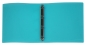 Preview: EXXO by HFP Ringbuch / Ringmappe / Ringordner, A4, aus PP, mit 4er Rundringmechanik und selbstklebenden Rückenschild, Farbe: transparent türkis – 1 Stück