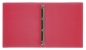 Preview: EXXO by HFP Ringbuch / Ringmappe / Ringordner, A4, aus PP, mit 4er Rundringmechanik und selbstklebenden Rückenschild, Farbe: transparent rot – 1 Stück