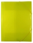 Preview: EXXO by HFP Eckspanner / Gummizugmappe / Sammelmappe, A4, aus PP, mit 30mm Füllhöhe, mit Gummizug und 3 Einschlagklappen im Rückendeckel, Farbe: transparent limone– 1 Stück
