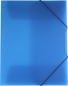 Preview: EXXO by HFP Eckspanner / Gummizugmappe / Sammelmappe, A4, aus PP, mit 30mm Füllhöhe, mit Gummizug und 3 Einschlagklappen im Rückendeckel, Farbe: blau– 1 Stück