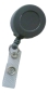 Preview: JOJO – Ausweishalter Ausweisclip Schlüsselanhänger, runde Form, Gürtelclip, Druckknopfschlaufe, Farbe grau - 10 Stück