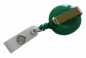 Preview: JOJO – Ausweishalter Ausweisclip Schlüsselanhänger, runde Form, Gürtelclip, Druckknopfschlaufe, Farbe grün - 10 Stück