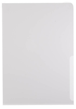 Sichthüllen / Aktenhüllen / Dokumentenhüllen A4, 120my, aus PVC-Weichfolie, mit Daumenaussparung, oben und seitlich offen, Farbe: transparent farblos - 100 Stück