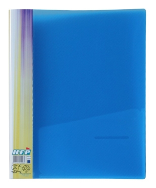 EXXO by HFP Ringbuch / Ringmappe / Ringordner, A4, aus PP, mit Stegtasche und Innentasche, mit 4er D-Ring-Mechanik, Farbe: transparent blau – 1 Stück