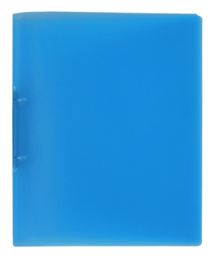 EXXO by HFP Ringbuch / Ringmappe / Ringordner, A4, aus PP, mit 2er Rundringmechanik und selbstklebenden Rückenschild, Farbe: transparent blau – 1 Stück