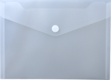 Dokumententaschen Sammelmappen Sichttaschen A5 quer transparent natur- Dokumentenmappe mit Klappe und Klettverschluss, NEUTRAL - 10 Stück