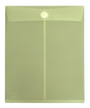 Dokumententaschen mit Klettverschluss A4 hoch, transparent gelb, aus PP - 10 Taschen