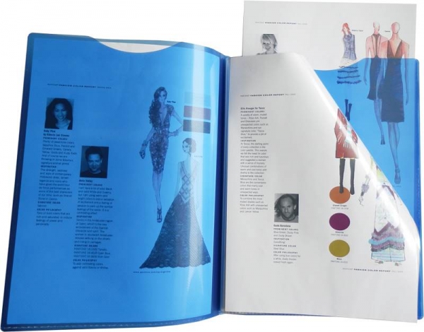 EXXO by HFP Flexibles Sichtbuch / Sichthüllenmappe / Soft-Schtbuch, A4, aus PP, mit 30 fest eingeschweißten und oben offenen Klarsichthüllen, mit Hülle auf dem Front- und Rückendeckel, Farbe: transparent farbig sortiert – 30 Stück