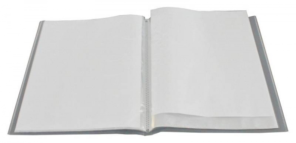 EXXO by HFP Flexibles Sichtbuch / Sichthüllenmappe / Soft-Schtbuch, A4, aus PP, mit 20 fest eingeschweißten und oben offenen Klarsichthüllen, mit Hülle auf dem Front- und Rückendeckel, Farbe: transparent– 1 Stück