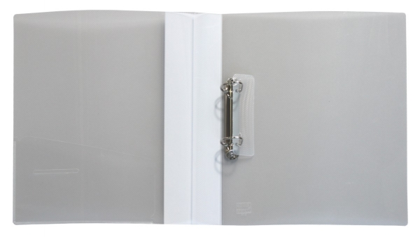 EXXO by HFP Ringbuch / Ringmappe / Ringordner, A4, aus PP, mit Stegtasche und Innentasche, mit 2er D-Ring-Mechanik, Farbe: transparent – 1 Stück