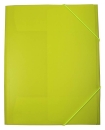 EXXO by HFP Eckspanner / Gummizugmappe / Sammelmappe, A4, aus PP, mit 30mm Füllhöhe, mit Gummizug und 3 Einschlagklappen im Rückendeckel, Farbe: limone– 1 Stück