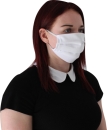 Behelfsmundschutz Mund- und Nasen-Maske aus Baumwolle genäht Made in EU Farbe: weiss