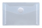 Visitenkartentaschen / Sammeltaschen / Sichttaschen, quer, aus PP,  mit Klappe und Klettverschluss, NEUTRAL, Farbe: transparent farblos - 10 Stück